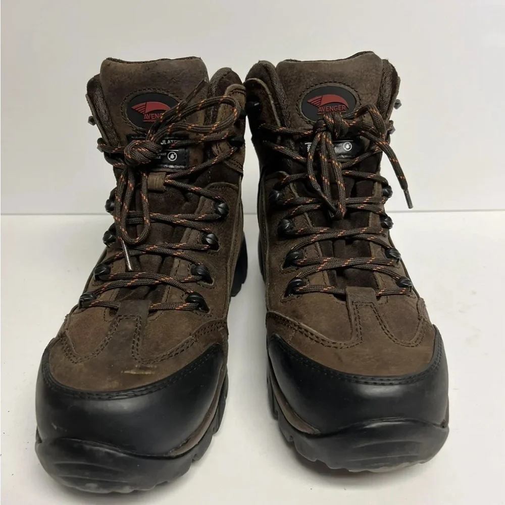 Avenger Mens Insulated Hiker Boot Brown Size 8.5 M